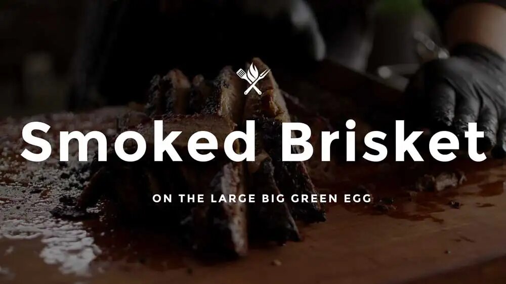 Green egg smoked brisket top