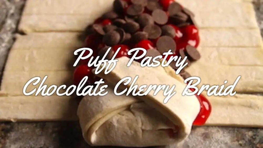 Puff Pastry Chocolate Cherry Braid