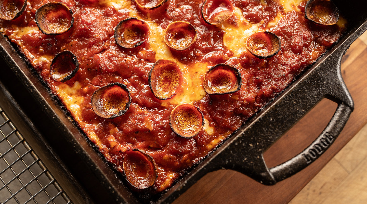 The Easiest Detroit-Style Pepperoni Pan Pizza Recipe - Grilling Montana
