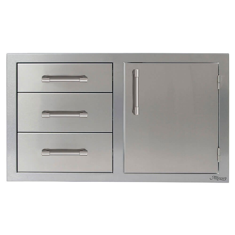 Alfresco 32 inch Single Door, Triple Drawer Combo Cabinets & Storage Right Hinge 12024468