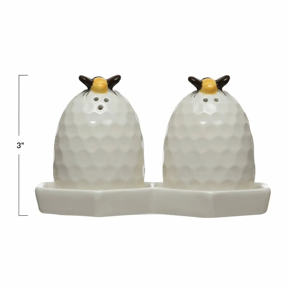 Beehive Salt and Pepper Shakers with Plate Salt & Pepper Shakers 12044602