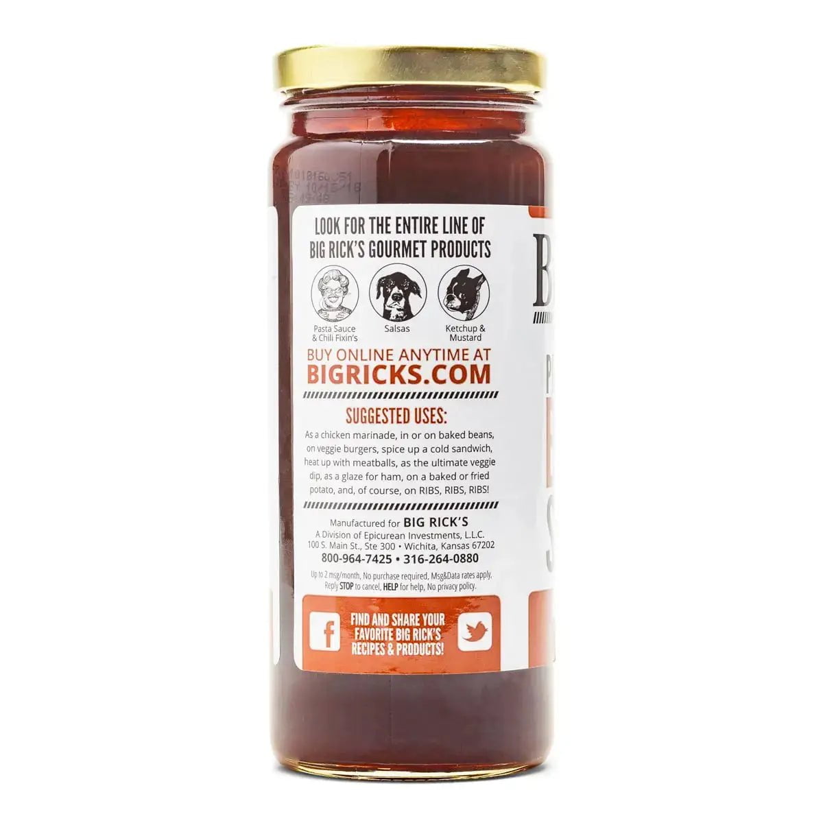 Big Rick's Chipotle Bar-B-Q Sauce Condiments & Sauces