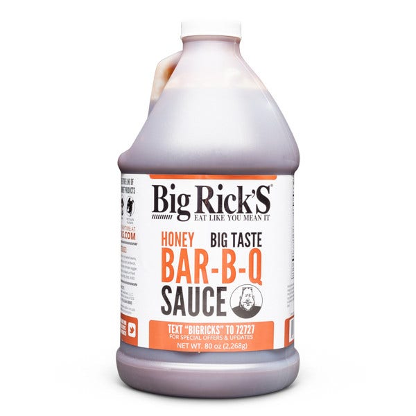 Big Rick's Honey Bar-B-Q Sauce Marinades & Grilling Sauces