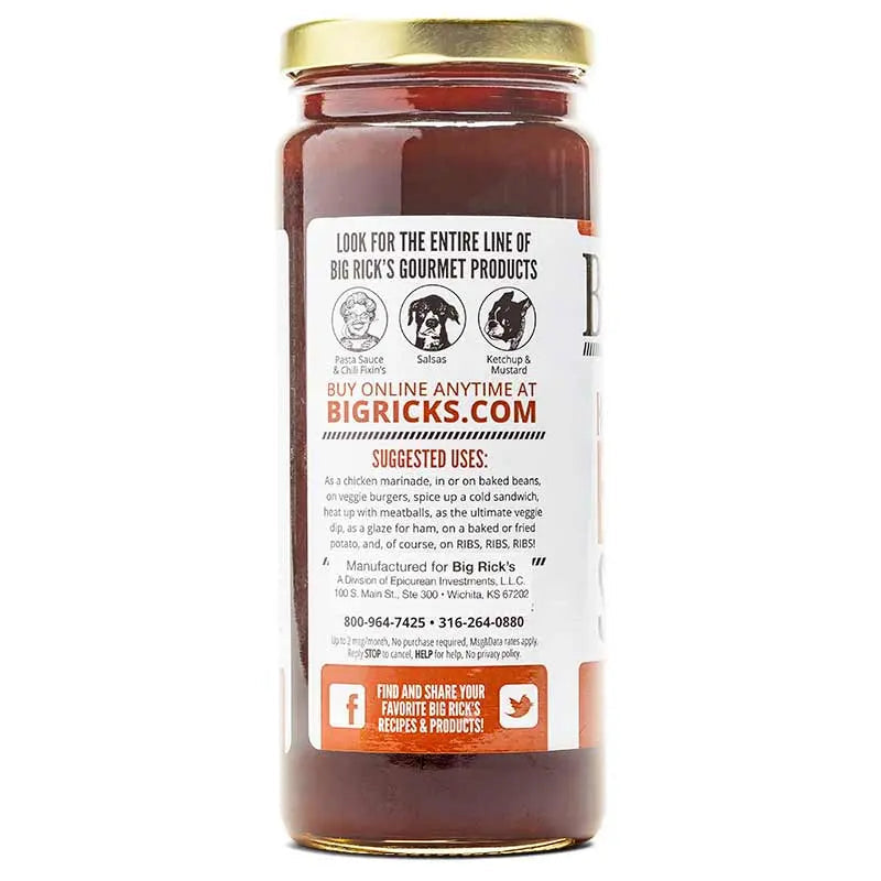 Big Rick's Hot Bar-B-Q Sauce Condiments & Sauces