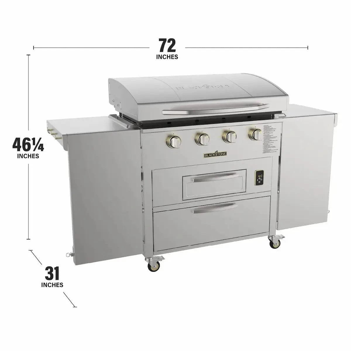 Blackstone Select 36 inch Griddle Air Fryer Combo with Dual Side Tables and Storage Drawers Outdoor Grill 12046141