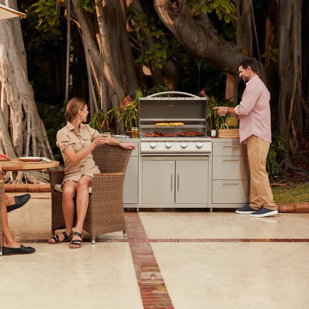 Blaze 6-Foot Stainless Steel BBQ Island with Prelude 4-Burner Gas Grill Head