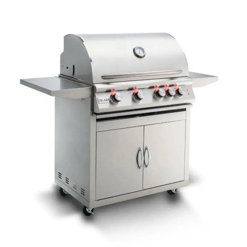 Blaze Grills Premium LTE 32” 4-Burner Gas Grill with Rear Burner and Built-In Lights Outdoor Grills