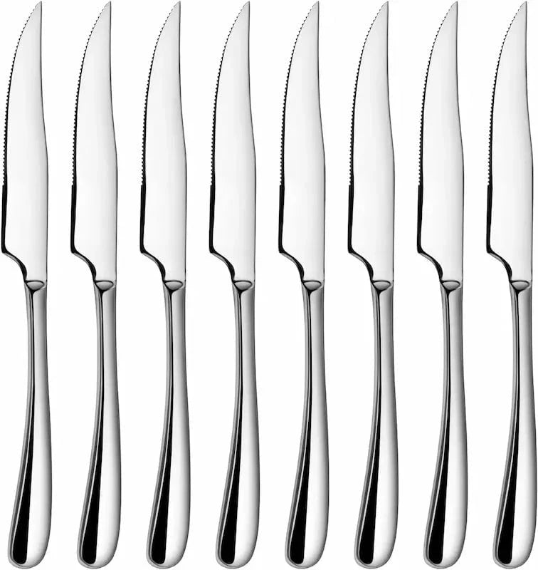 Cangshan 8pc Rain II Stainless Steel Steak Knife Set in Bamboo Chest Kitchen Knives 12041529