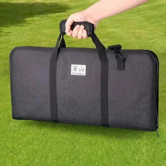 Cangshan Helena Black 9pc BBQ Knife Bag Set Kitchen Knives 12042309