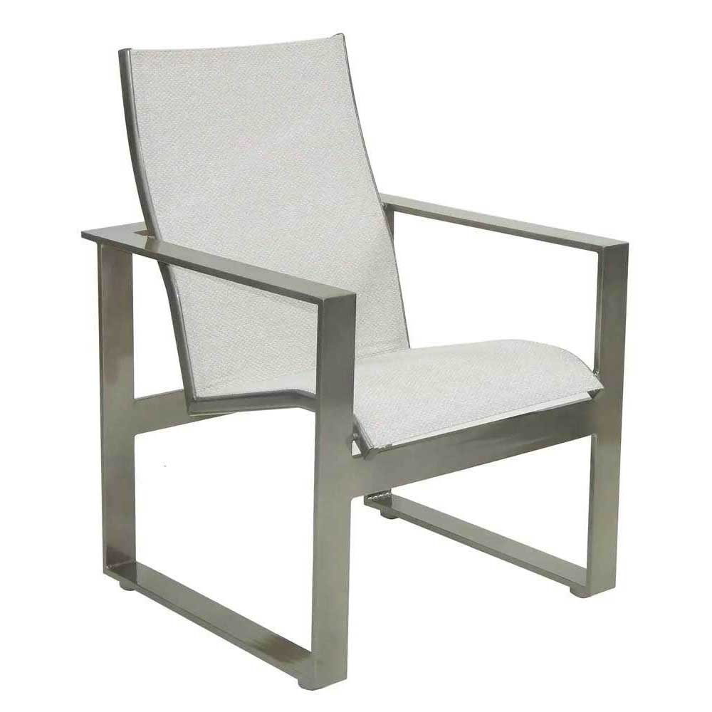 Castelle Park Place Sling Dining Chair with Jasmine Frame and Sailing Seagull Fabric Outdoor Chairs 12025190