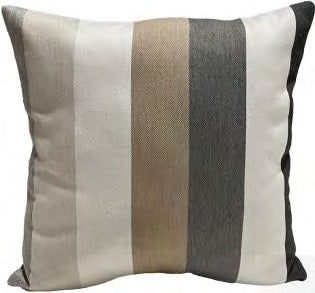 Casual Cushion 20 inch Throw Pillow Chroma Stripe Grey Throw Pillows 12041126