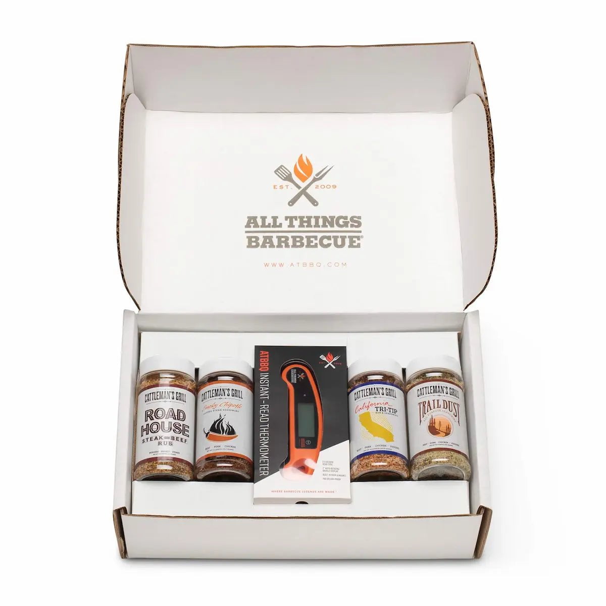 Cattleman's Grill Ultimate Beef Four Rub + Thermometer Gift Set Food Gift Baskets 12043668