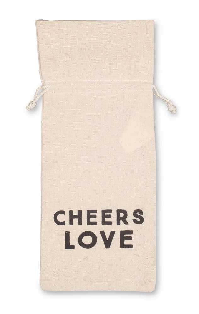 'Cheers Love' Cotton Wine Bag Wine Carrier Bags 12028914