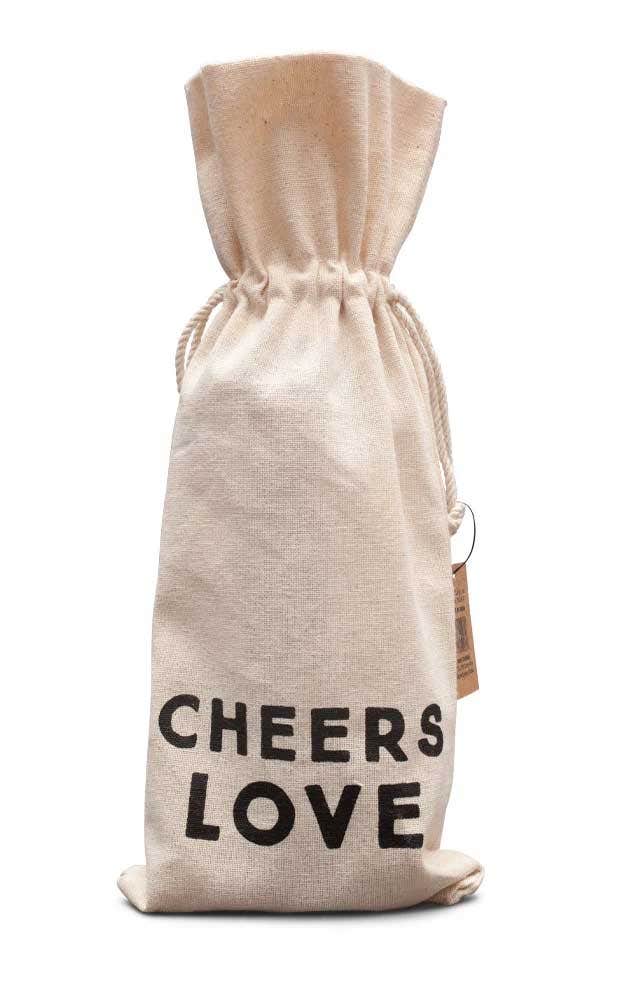 'Cheers Love' Cotton Wine Bag Wine Carrier Bags 12028914