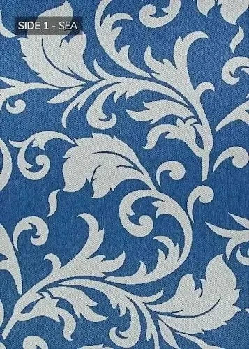 Couristan 5x7 Outdurable Vineyards in Sea & Dune Double Sided Outdoor Rug Rugs 12025837