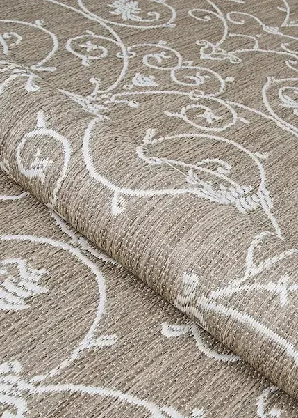 Couristan 8x10 Recife Veranda in Champagne & Taupe Outdoor Rug Rugs 12025816