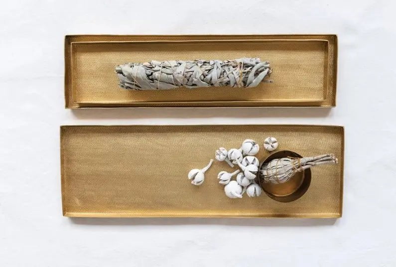 Decorative Embossed Gold Trays Decor Medium 12041352