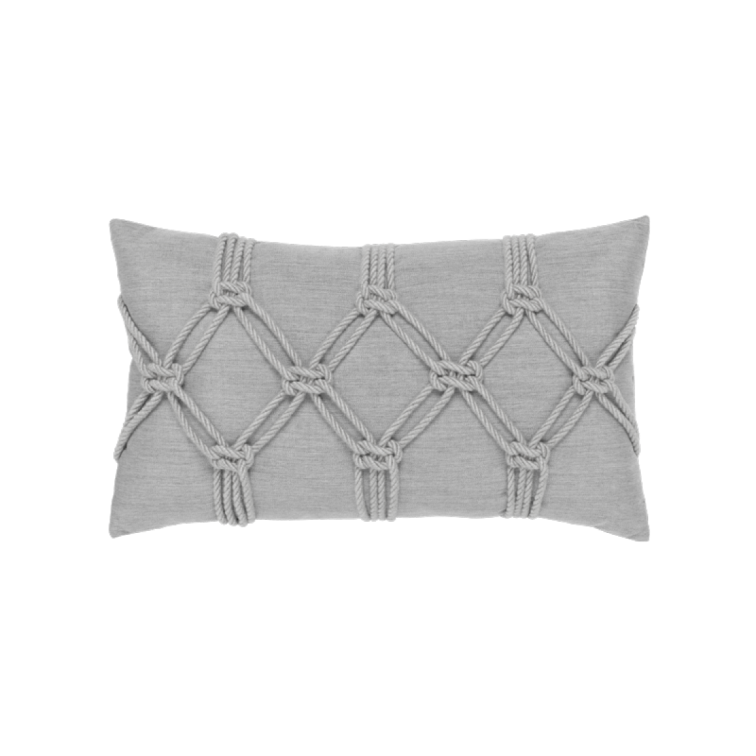 Elaine Smith 12" x 20" Lumbar Outdoor Pillow - Granite Rope - Polyester Fiber Fill Throw Pillows 12031011