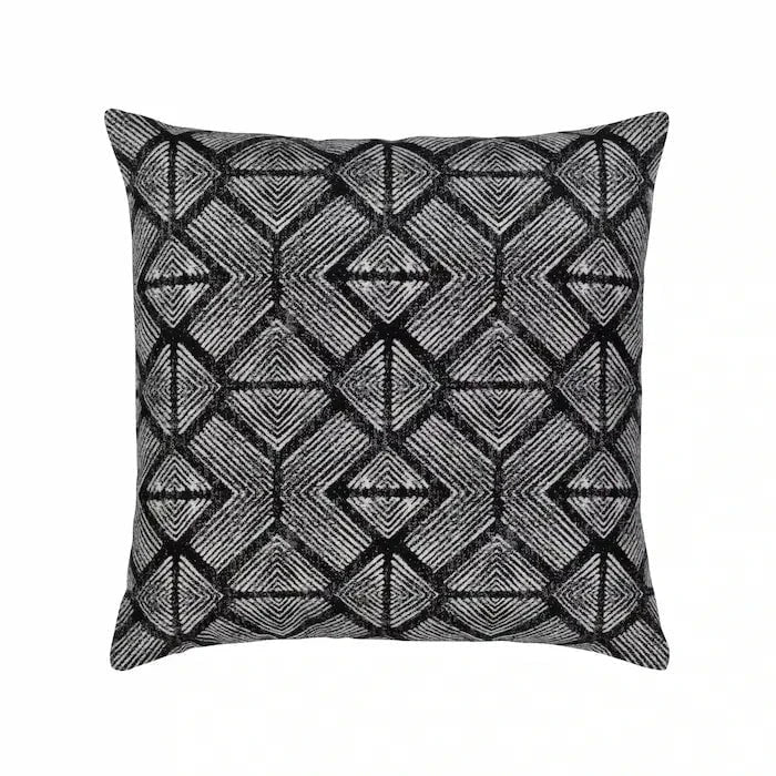 Elaine Smith Bakuba Ebony 20" Square Pillow Throw Pillows 12041452