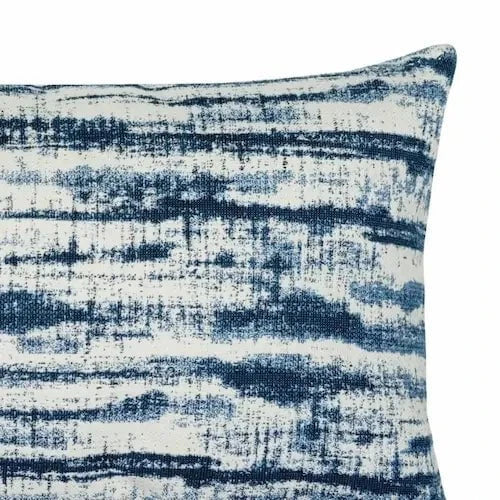 Elaine Smith Linear Indigo Lumbar Pillow Throw Pillows 12041463
