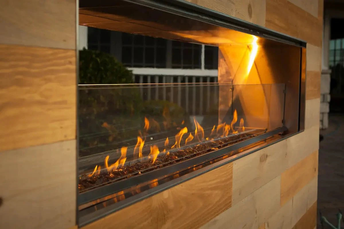 FireGear Kalea Bay Outdoor Fireplace with LED Lighting Outdoor Fireplaces