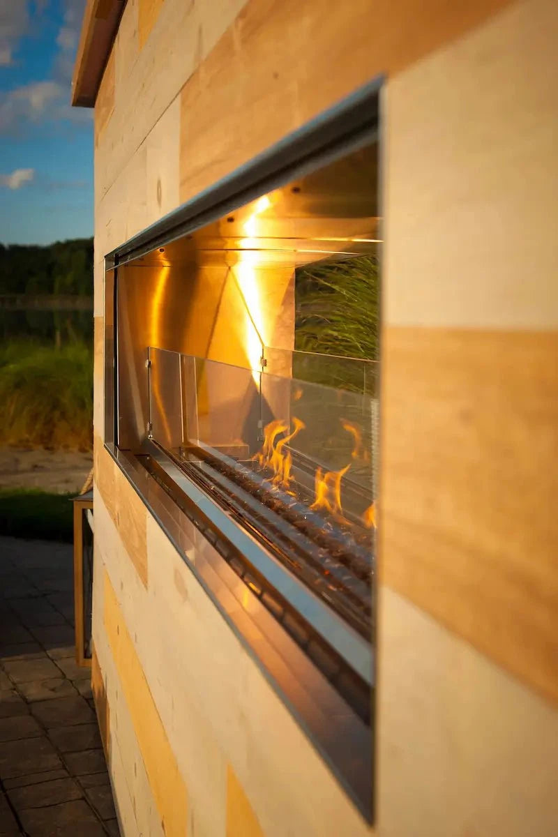 FireGear Kalea Bay Outdoor Fireplace with LED Lighting Outdoor Fireplaces