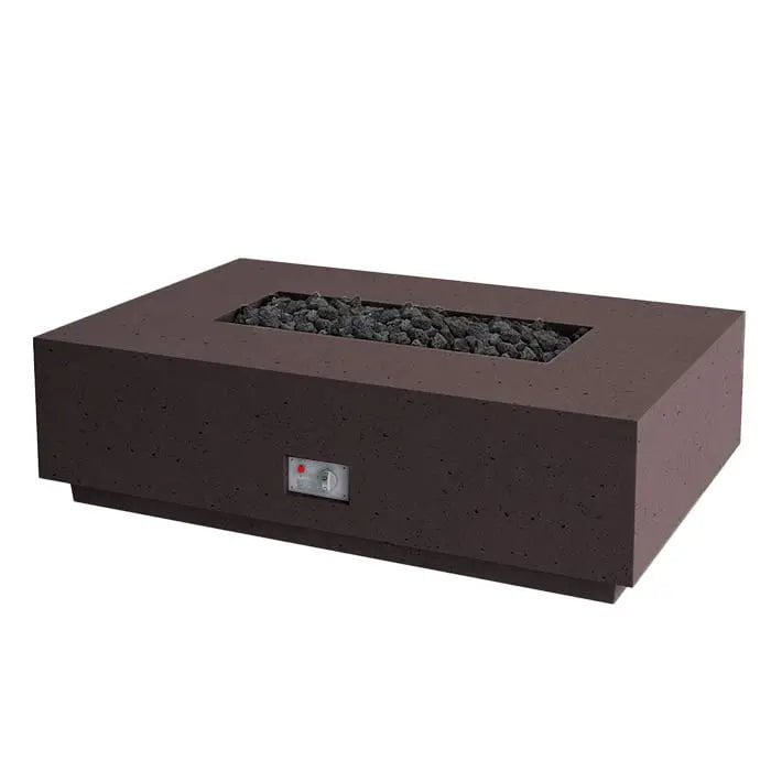 FireGear Sanctuary 1 Rectangular 56 inch Fire Table in Chocolate Fire Pits