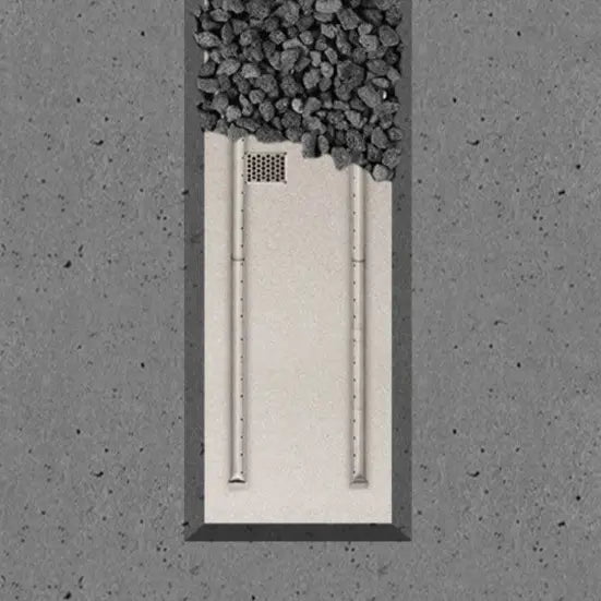 FireGear Sanctuary 1 Rectangular 56 inch Fire Table in Slate Grey Fire Pits