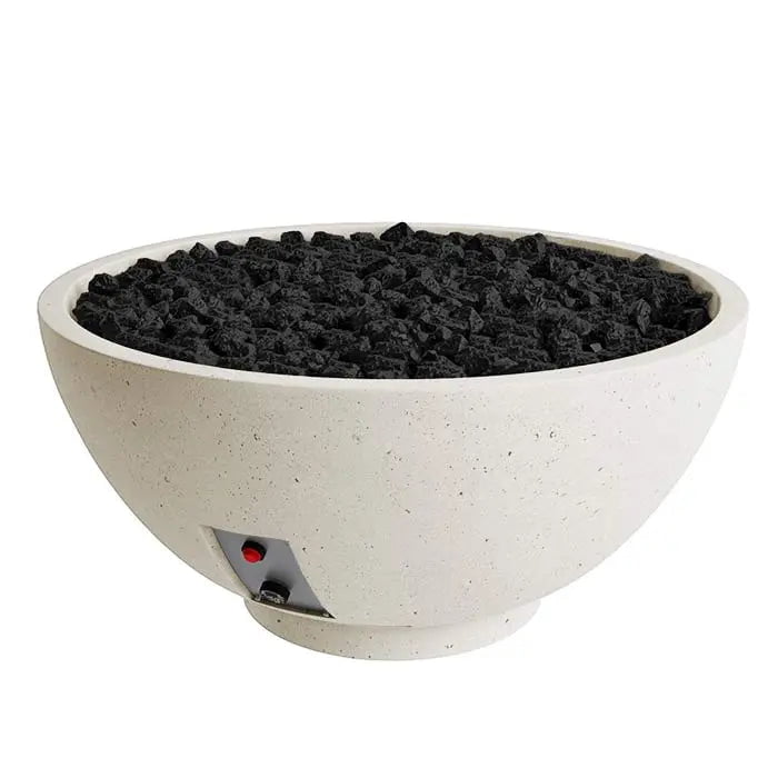 FireGear Sanctuary 2 Round 39 inch Fire Table in Arctic White Fire Pits