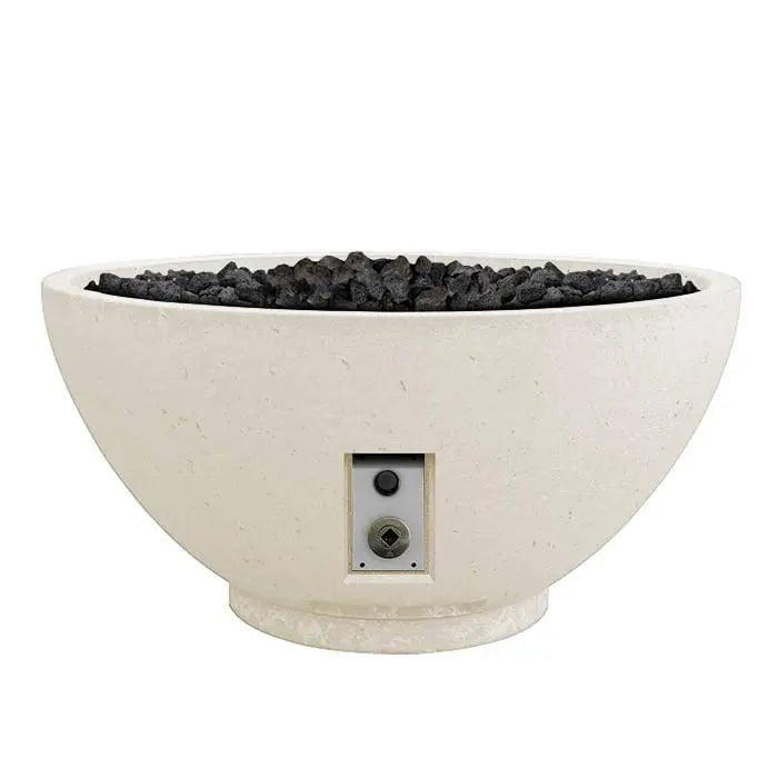 FireGear Sanctuary 2 Round 39 inch Fire Table in Arctic White Fire Pits