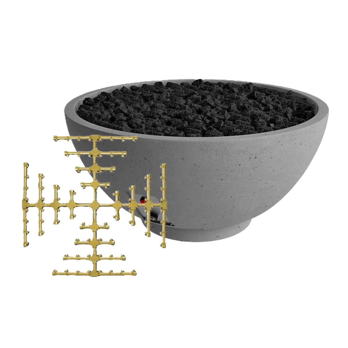 FireGear Sanctuary 2 Round 39 inch Fire Table in Slate Grey Fire Pits Pro Series Burner / Natural Gas / Match Throw (MT) 12045610