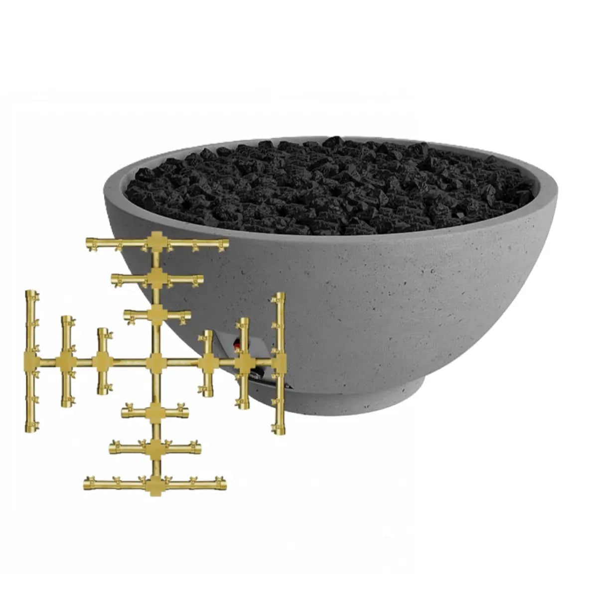 FireGear Sanctuary 3 Round 30 inch Fire Table in Slate Grey Fire Pits Pro Series Burner / Natural Gas / Match Throw (MT) 12045673