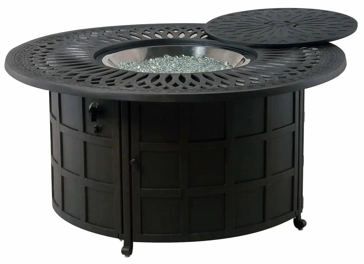 Hanamint Mayfair 48" Round Enclosed Gas Fire Pit Table Fireplaces