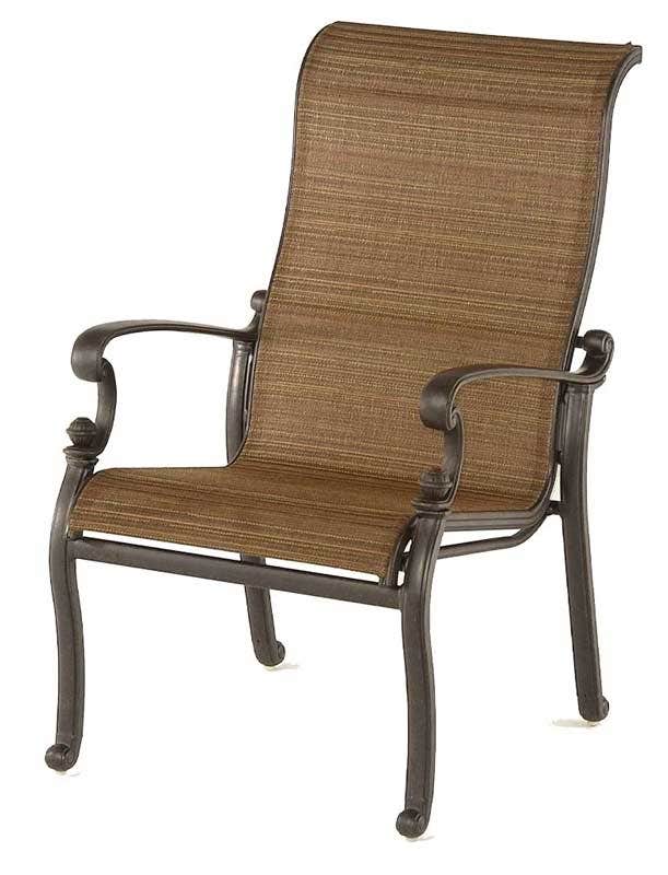 Hanamint St. Augustine Sling Dining Chair with Copper Spice Fabric Outdoor Chairs 12026465