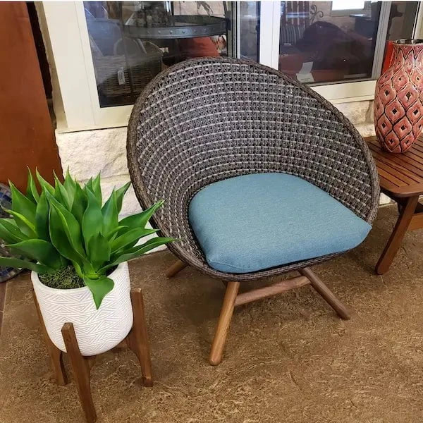 Jensen Outdoor Nest Swivel Chair with Premier Lagoon Seat Pad Outdoor Furniture 12033426