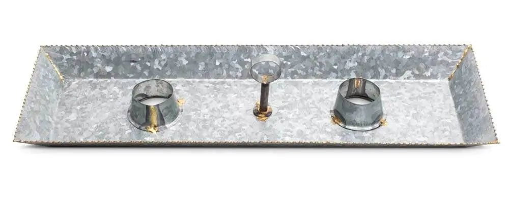 Kalalou Galvanized Double Bottle Serving Topper Decor 12027430