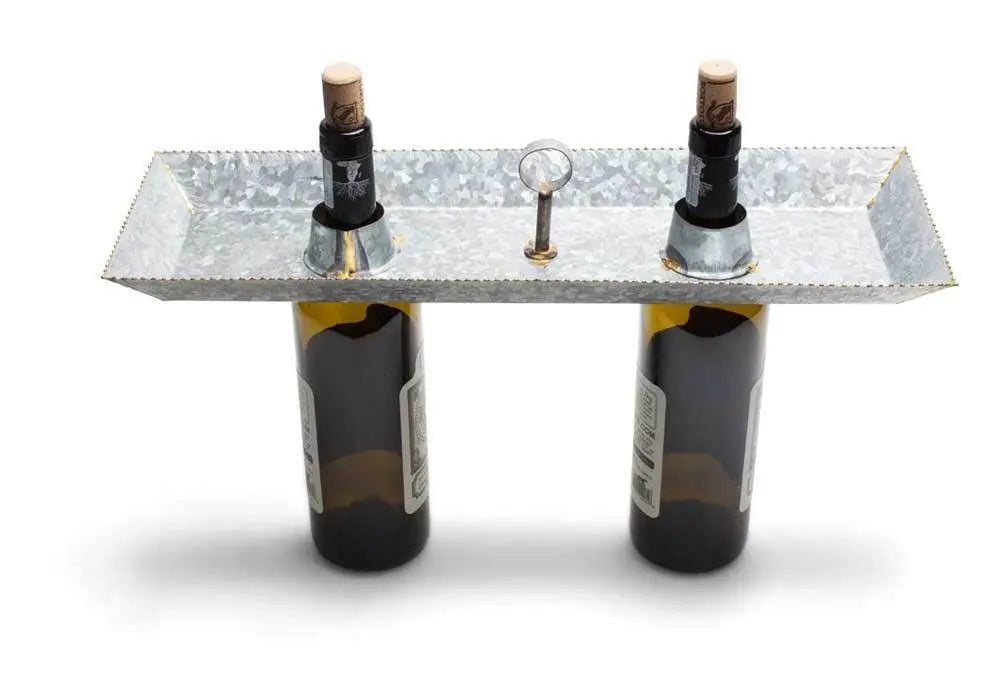 Kalalou Galvanized Double Bottle Serving Topper Decor 12027430