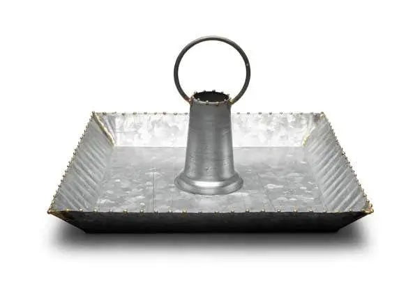 Kalalou Galvanized Square Bottle Serving Topper Decor 12028842