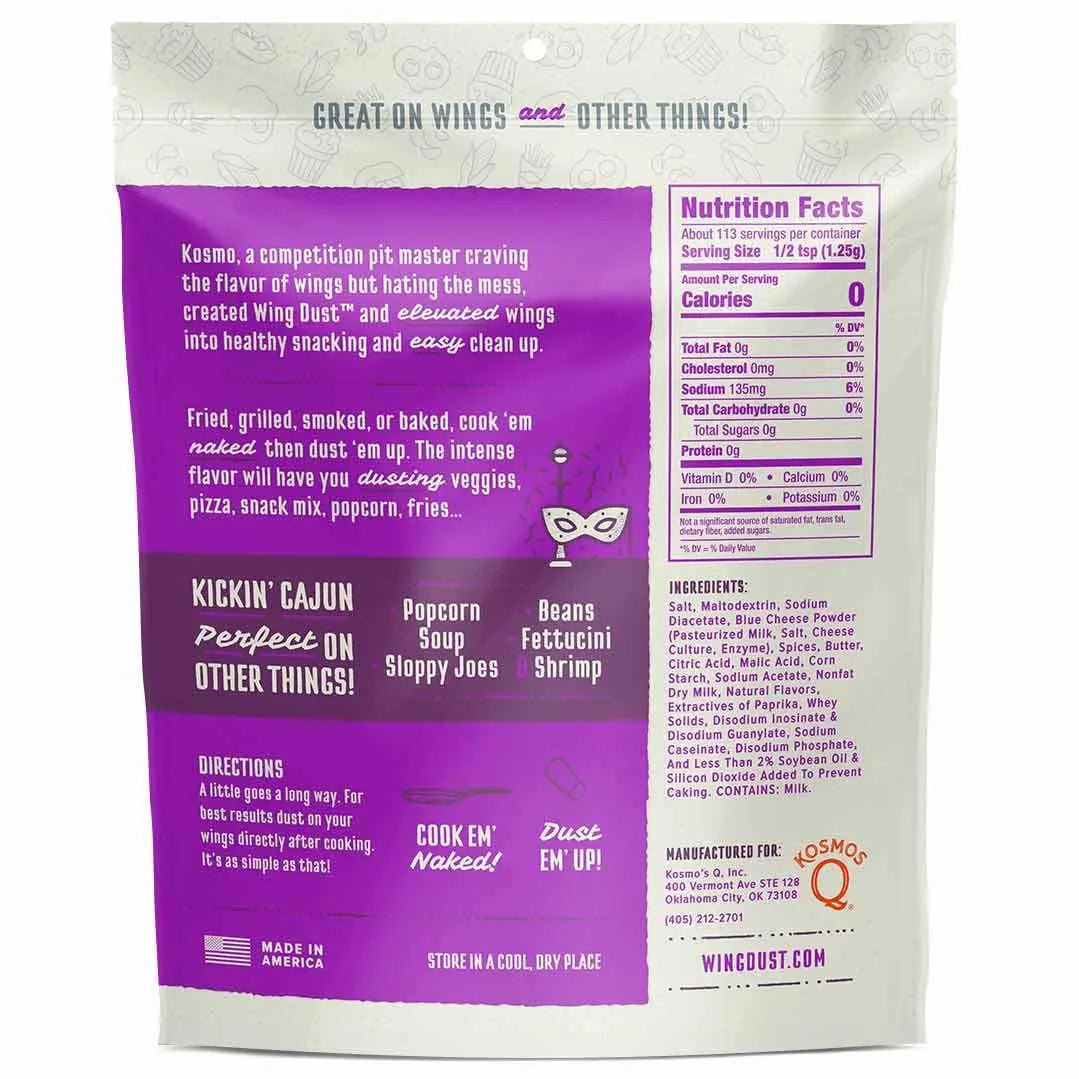 Kosmo's Q Kickin' Cajun Wing Dust, 5oz Seasonings & Spices 12031568