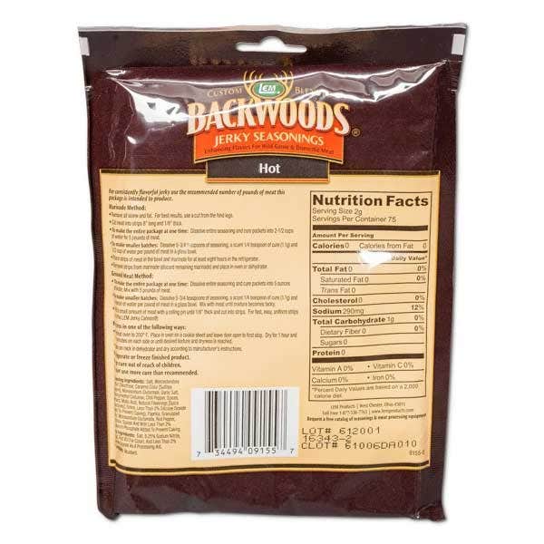 LEM Products Backwoods Hot Jerky Seasoning Herbs & Spices 12025009
