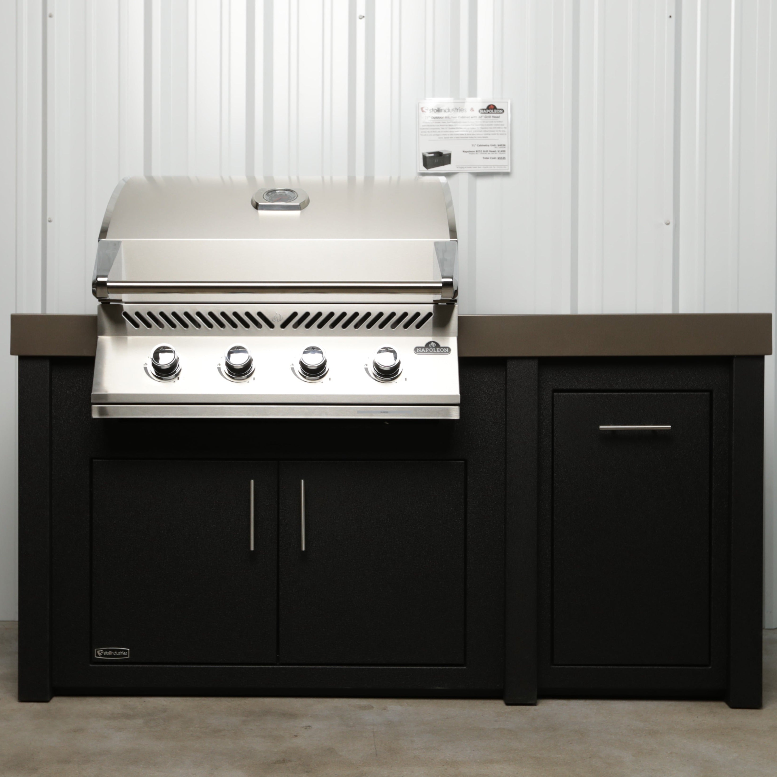 Local Special, Stoll 71" Outdoor Kitchen Cabinet Display with Napoleon BI32, Propane Grill 12044498