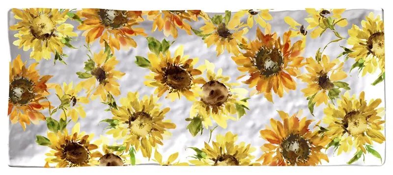 Merritt Sunflower Garden Melamine Dinnerware Collection Dinnerware Appetizer Tray 12044377