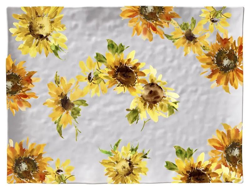 Merritt Sunflower Garden Melamine Dinnerware Collection Dinnerware Serving Tray 12044382