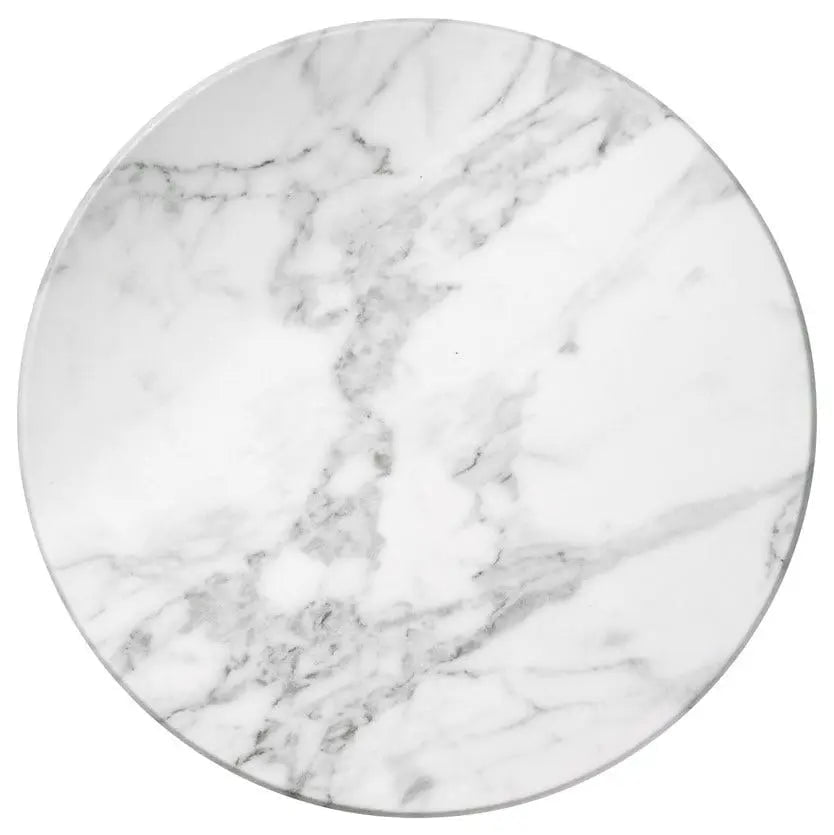 Merritt White Marble Melamine Dinnerware Collection Dinnerware Serving Tray - Round 12028169