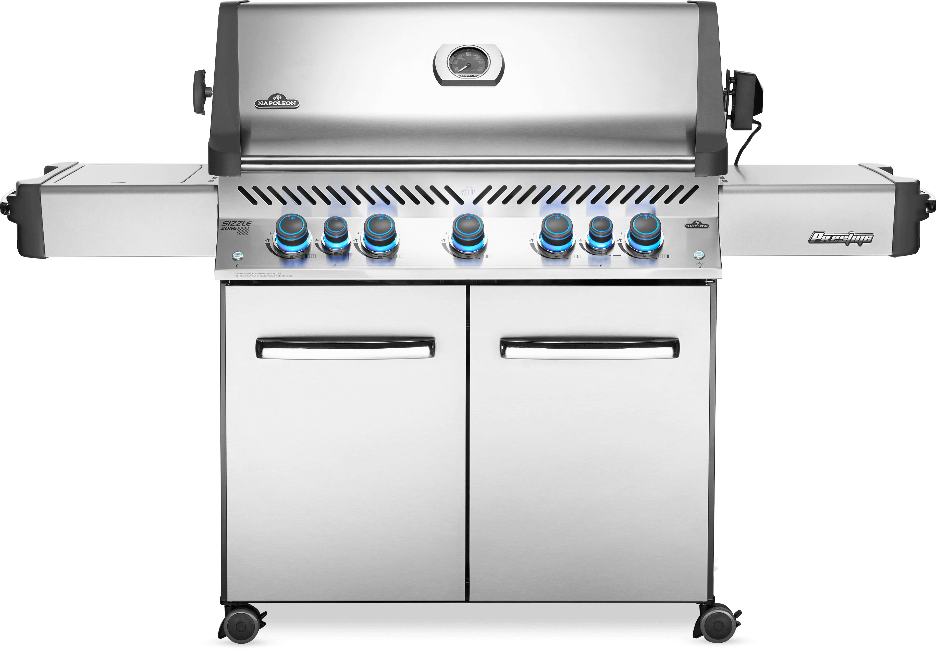 Napoleon Grills Prestige 665 Gas Grill with Infrared Side and Rear Burners, Stainless Steel Outdoor Grills Liquid Propane 12029733