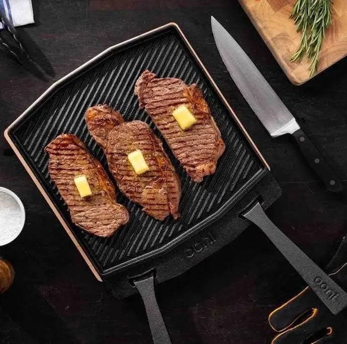 Ooni Dual-Sided Grizzler Plate Outdoor Grill Accessories 12032407