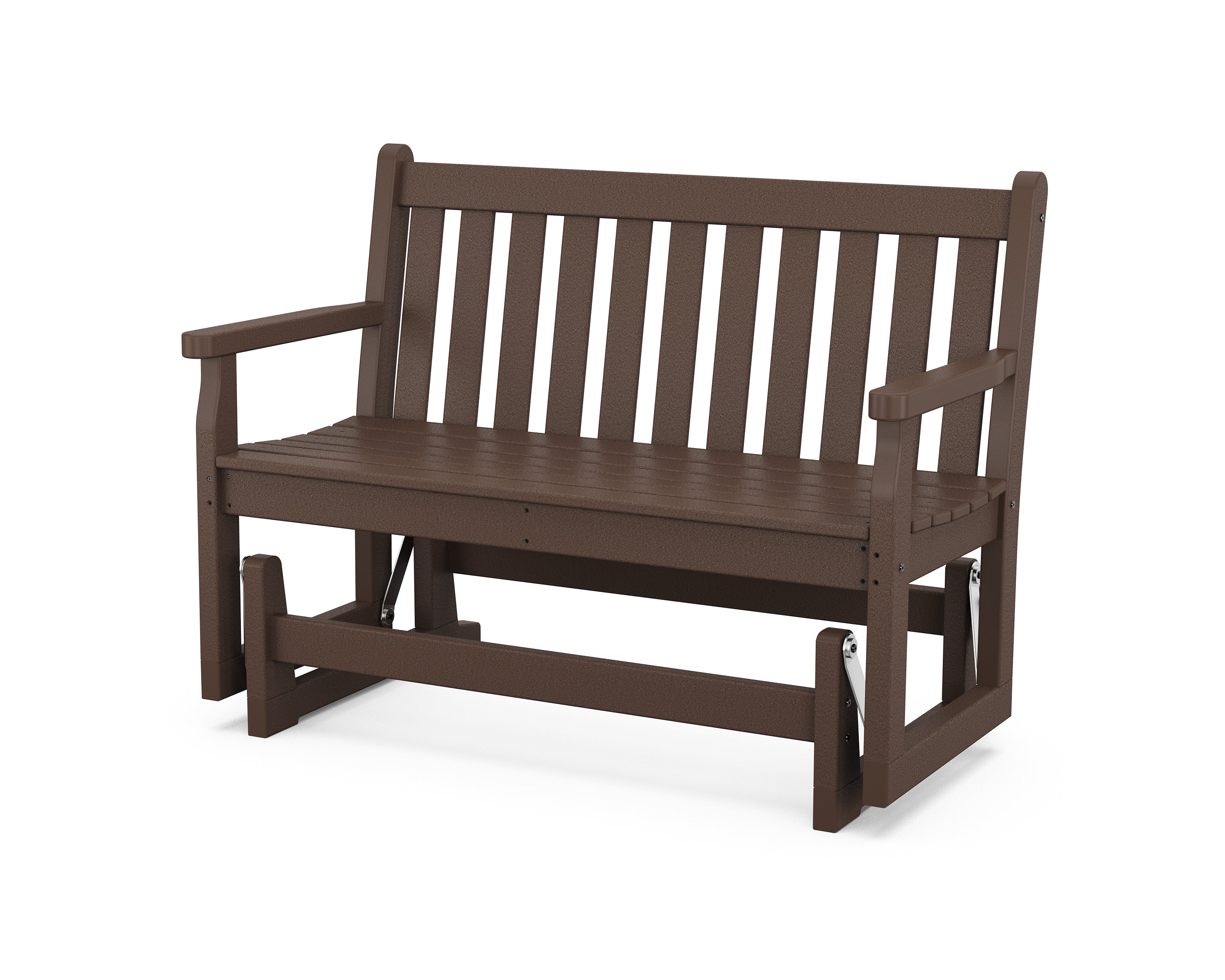 POLYWOOD Traditional Garden Glider Outdoor Benches Mahogany 12032278