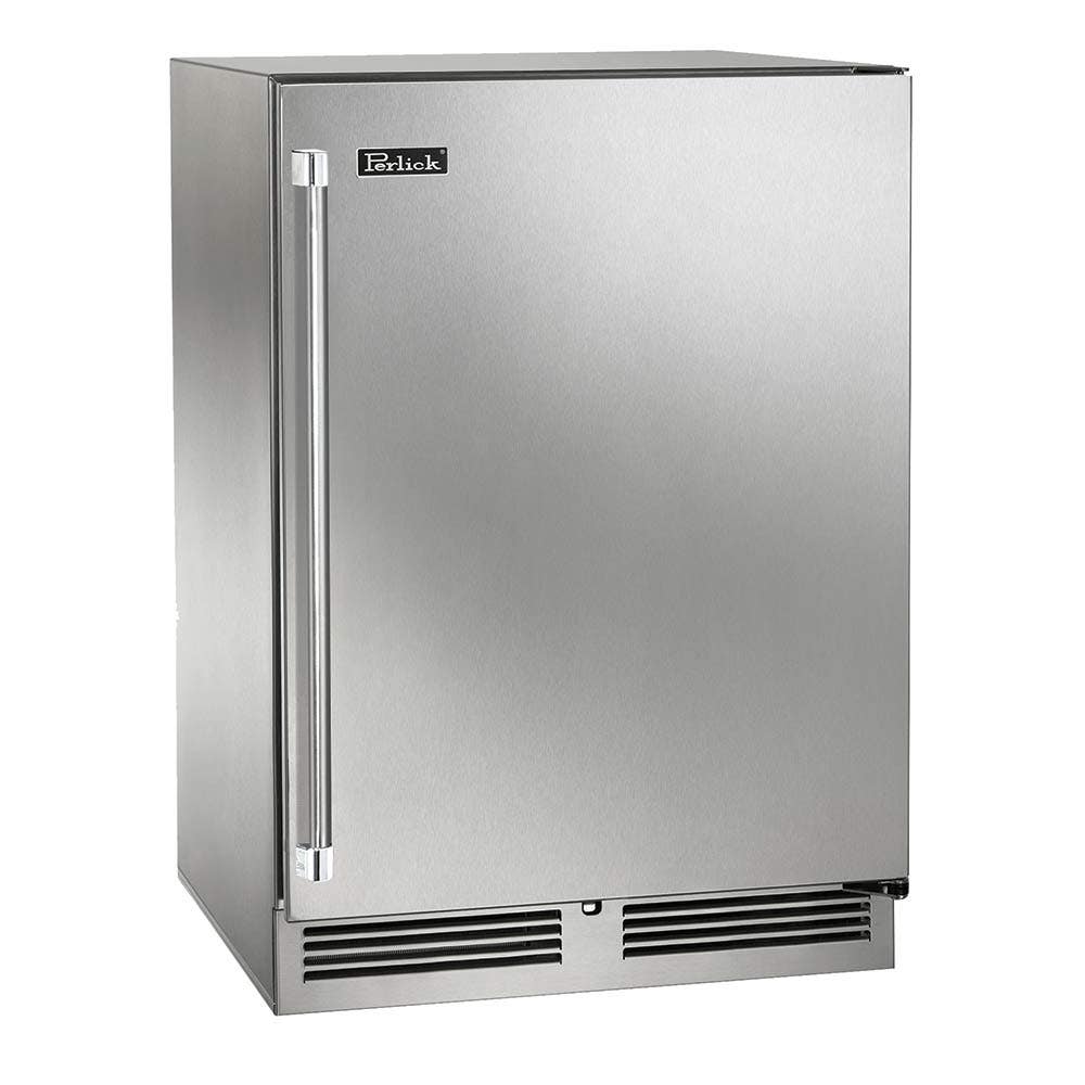 Perlick Signature HP24 24 inch Undercounter Outdoor Refrigerator with Stainless Steel Solid Door