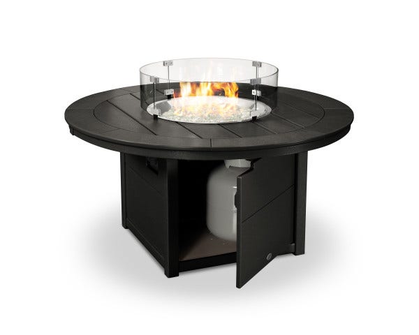 POLYWOOD Fire Table with Round 48 inch Top Fireplaces