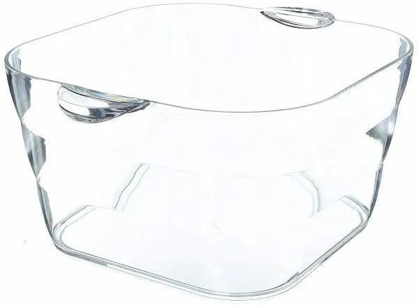 Serroni Fresco 16.6 Litre Square Party Tub - Unbreakable Polycarbonate Clear